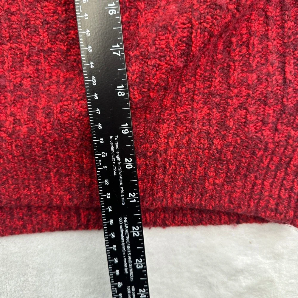 Madewell Red Crew Neck Sweater Knit Pullover Wool Blend Womens Size S EUC